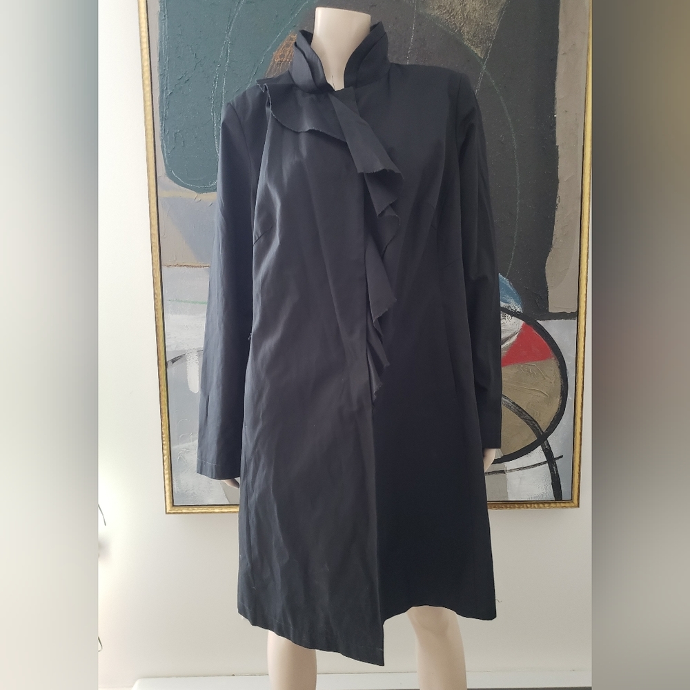 DKNY | Spring/Fall Coat with Ruffle Detail